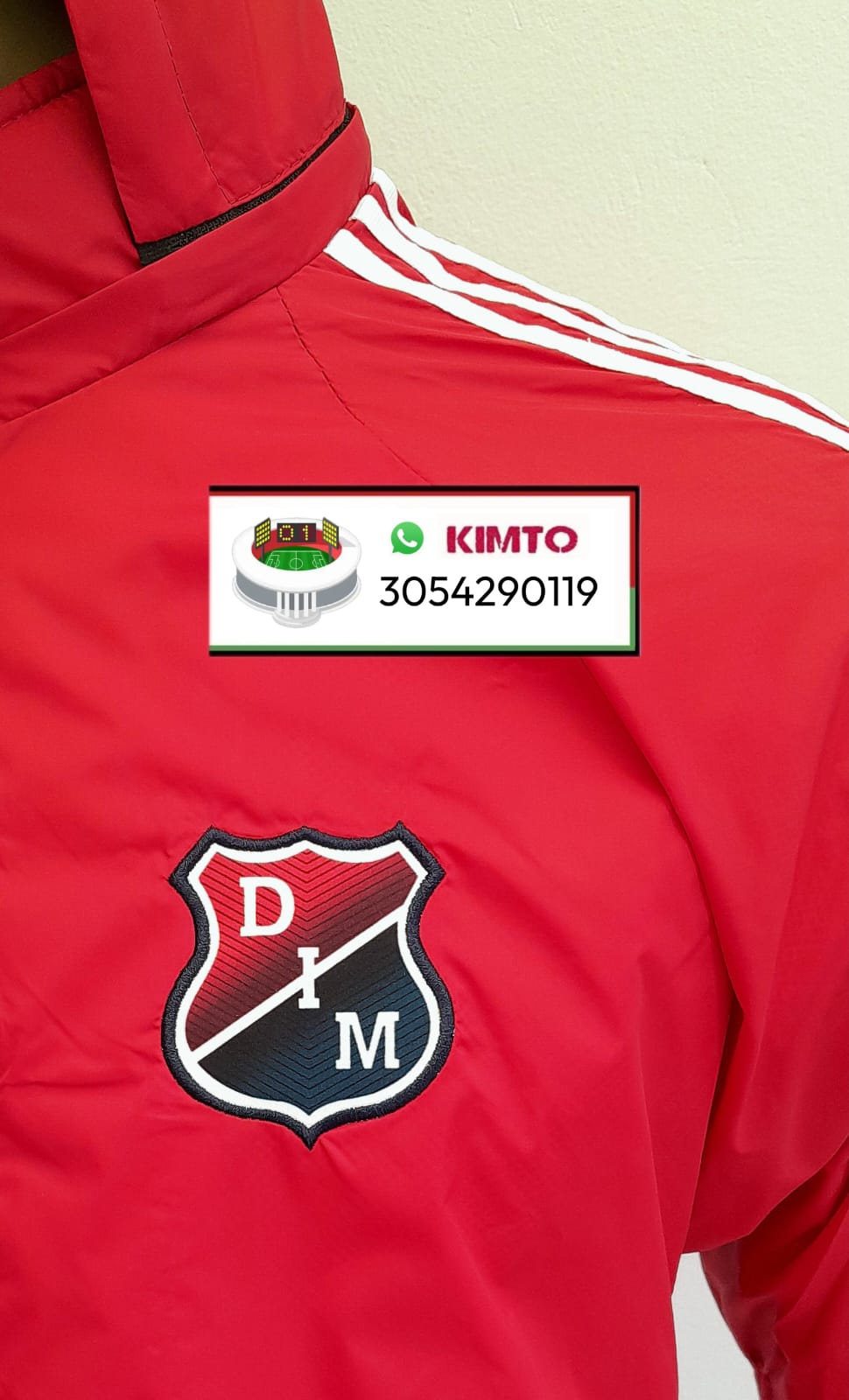 CHAQUETA CORTAVIENTOS DEL DIM - MEDELLÍN ROJA