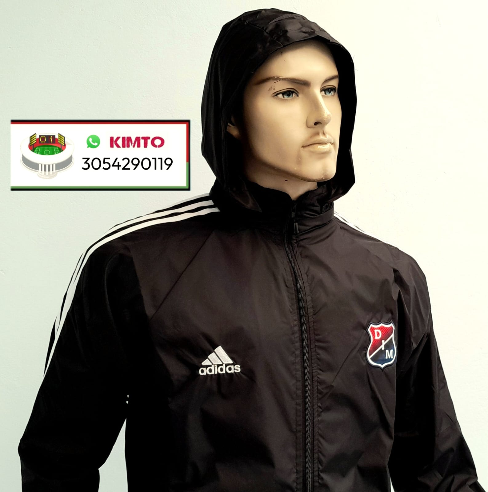 CHAQUETA CORTAVIENTOS DEL DIM - MEDELLÍN NEGRA