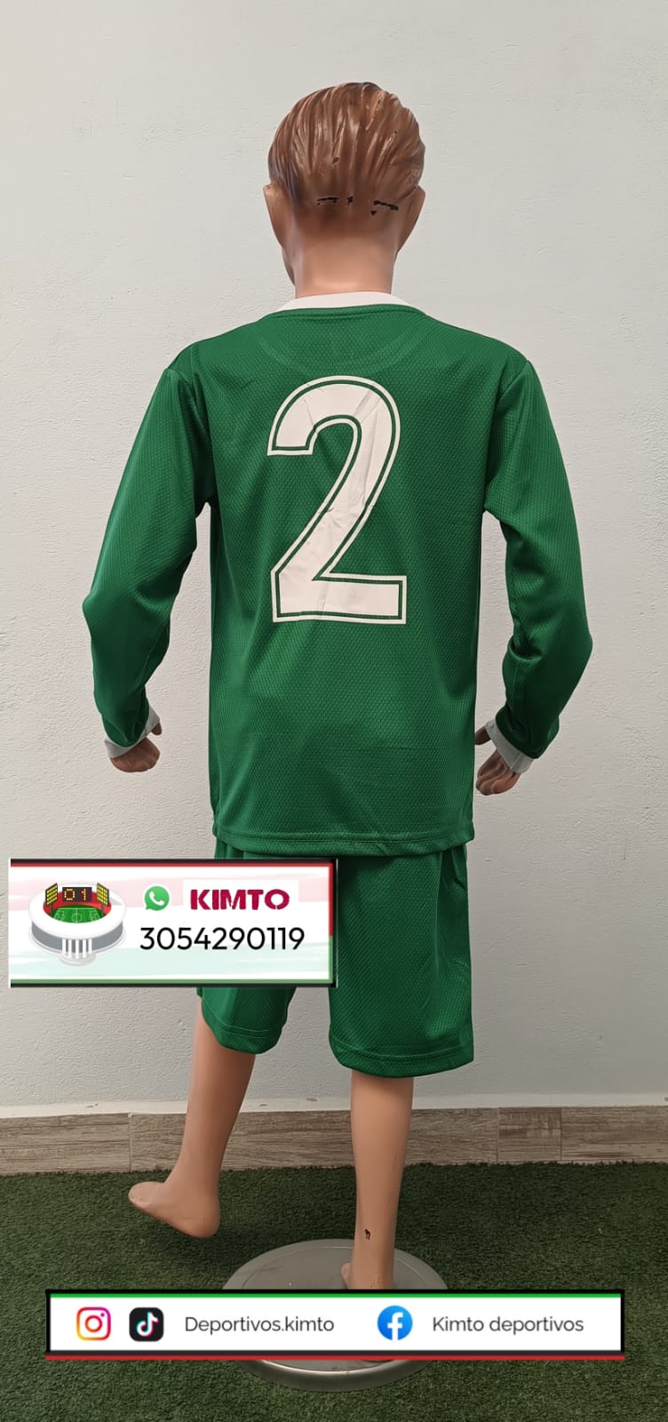 UNIFORME RETRO SAM ATLÉTICO NACIONAL VERDE LIBERTADORES 1989