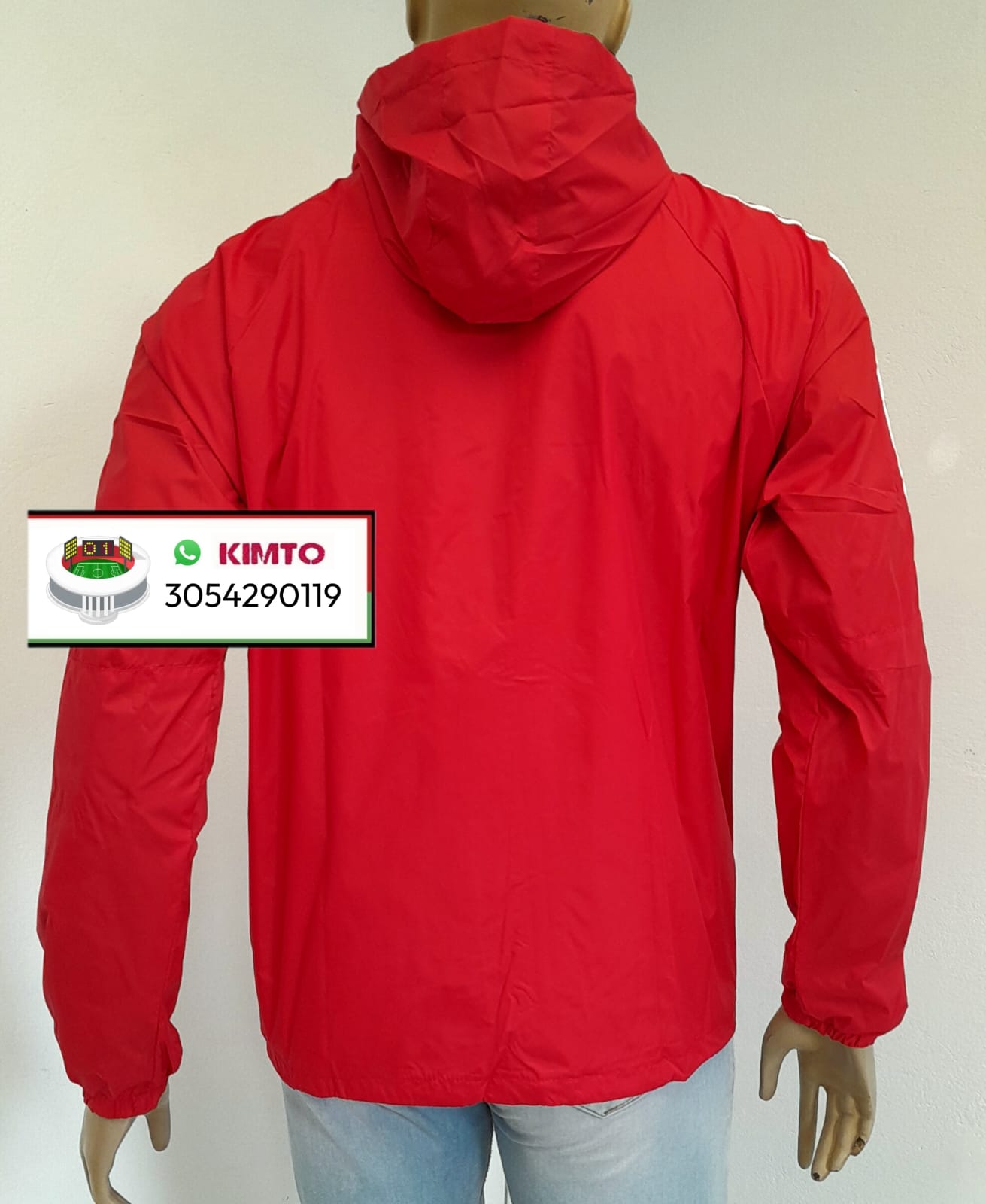 CHAQUETA CORTAVIENTOS DEL DIM - MEDELLÍN ROJA