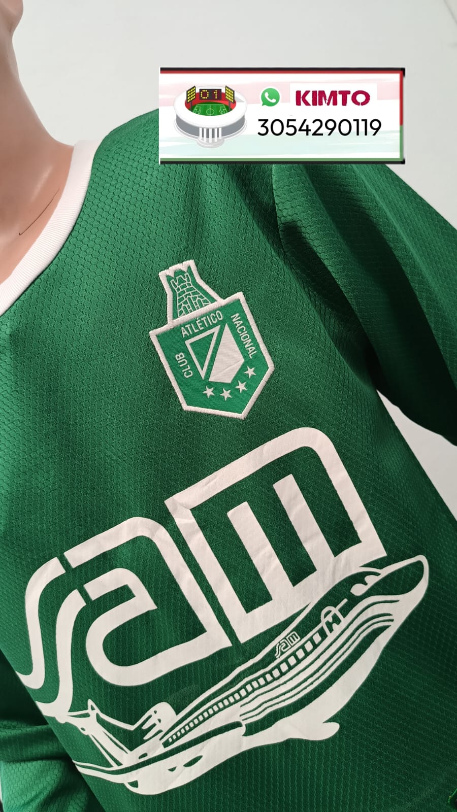 UNIFORME RETRO SAM ATLÉTICO NACIONAL VERDE LIBERTADORES 1989