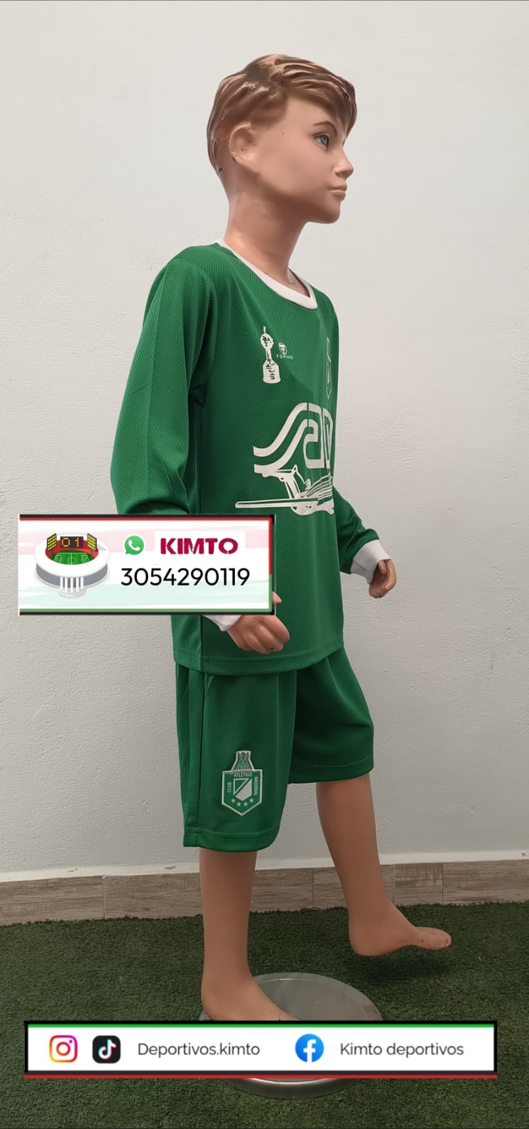 UNIFORME RETRO SAM ATLÉTICO NACIONAL VERDE LIBERTADORES 1989