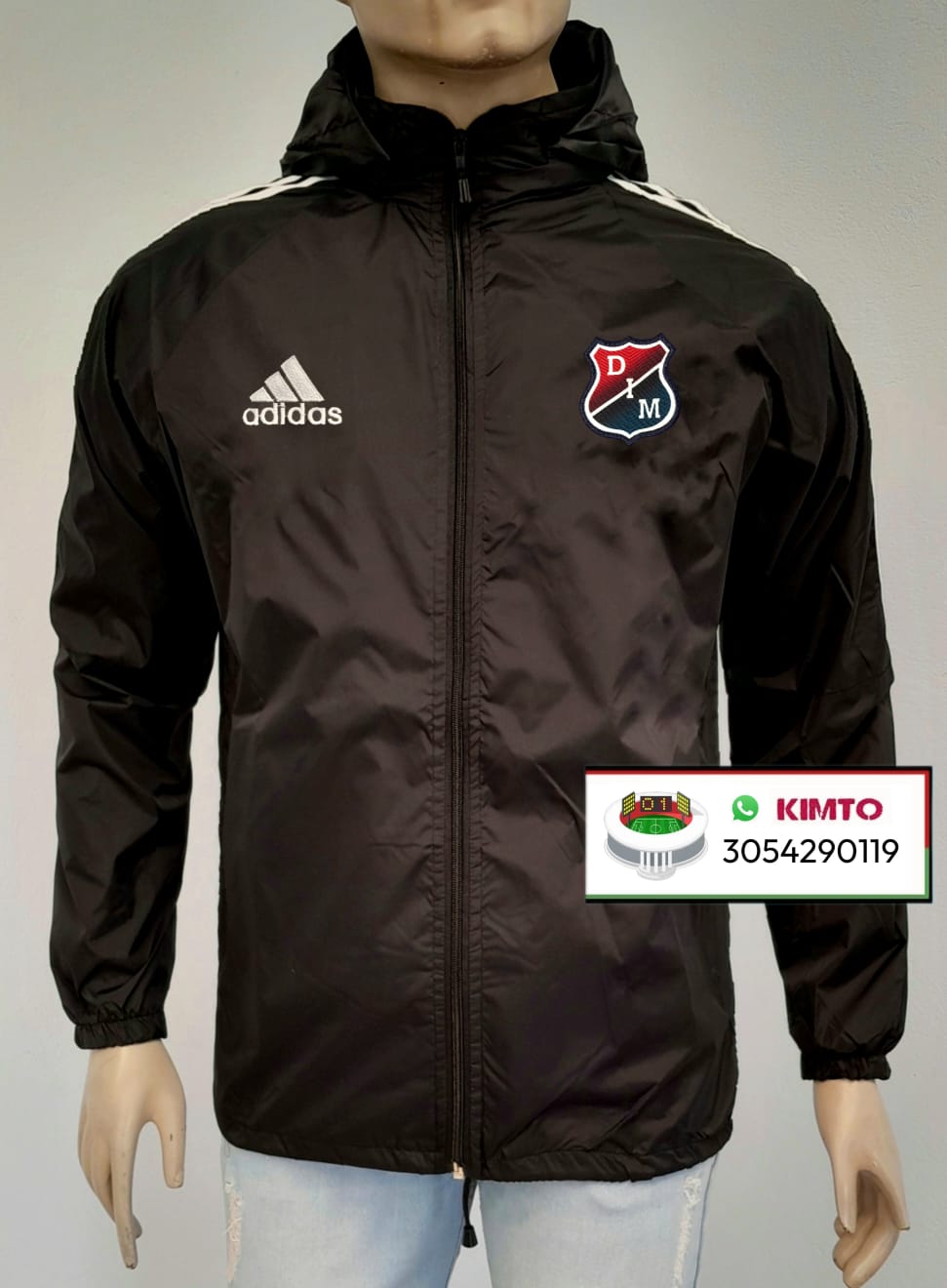 CHAQUETA CORTAVIENTOS DEL DIM - MEDELLÍN NEGRA