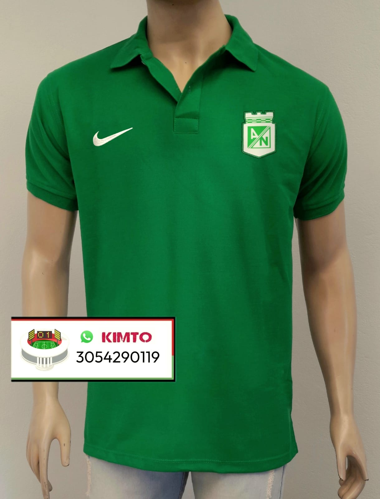 CAMISETA TIPO POLO ATLÉTICO NACIONAL VERDE 