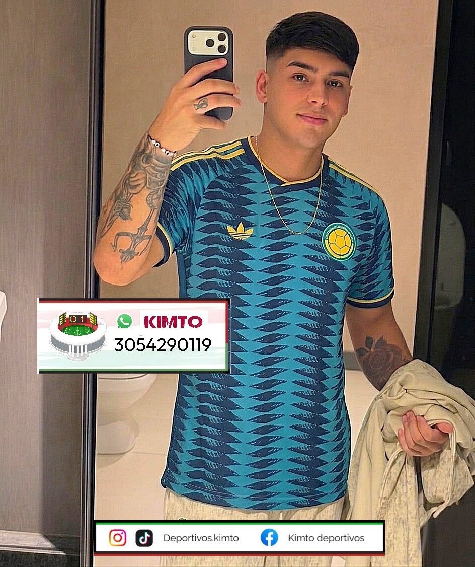 CAMISETA SELECCION COLOMBIA AZUL (VISITANTE - ALTERNATIVA 2026)