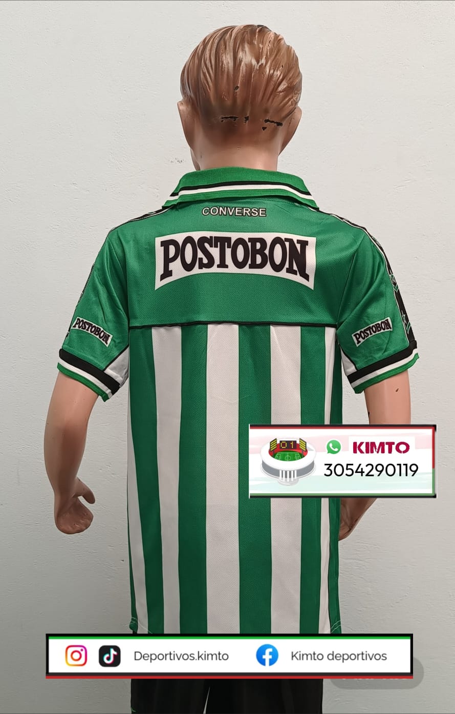 CAMISETA ATLÉTICO NACIONAL RETRO CONVERSE VERDE LOCAL 2001