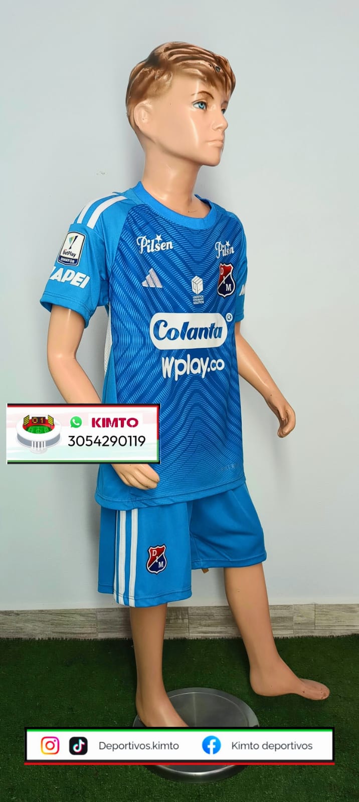 UNIFORME DEL DIM - MEDELLÍN ARQUERO AZUL CELESTE 2025
