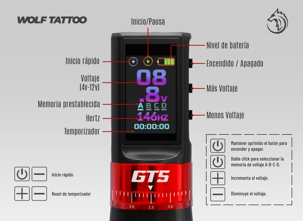 Maquina para tatuar WOT "GTS"