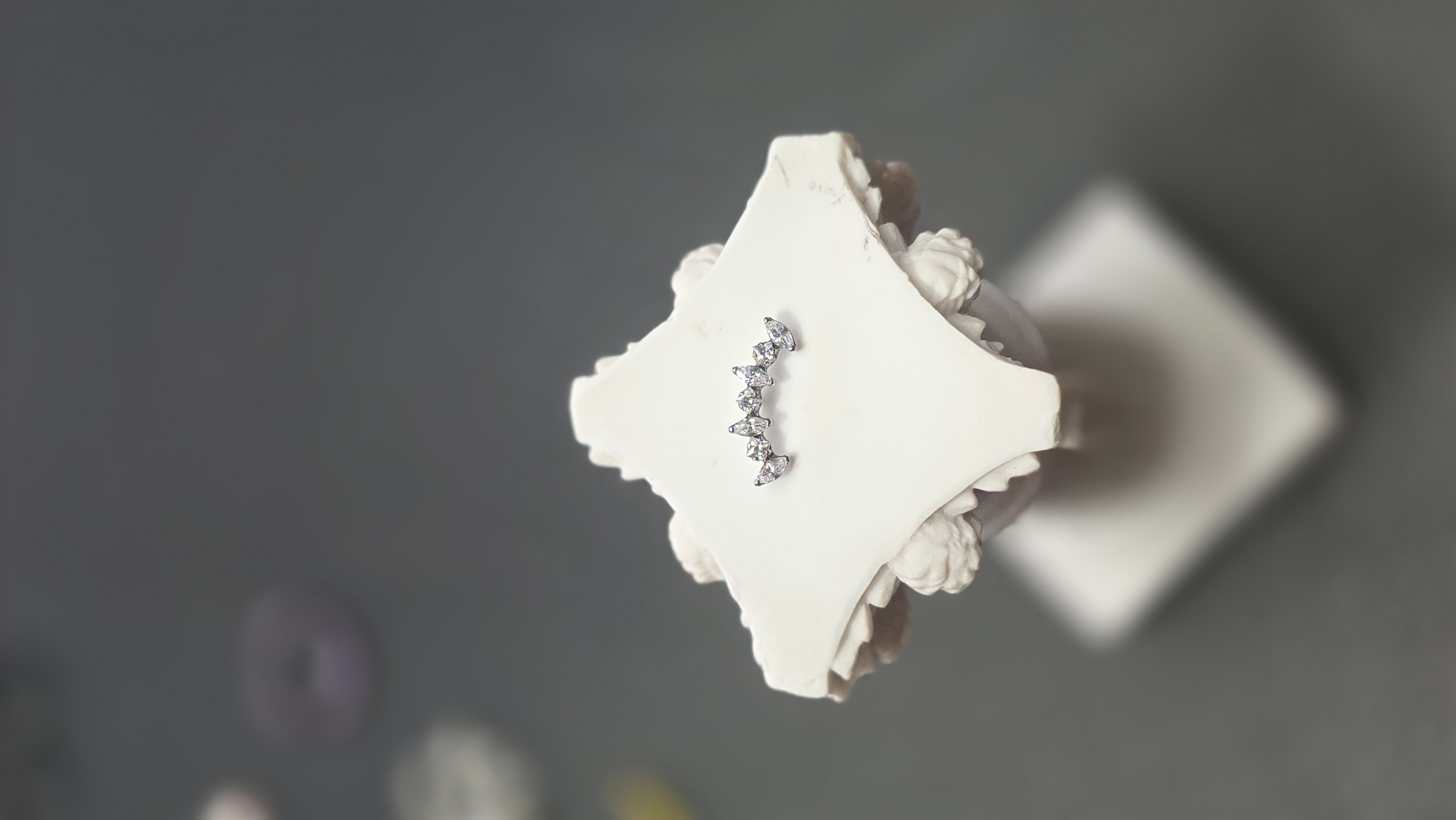 Top Moon Zirconia Plata