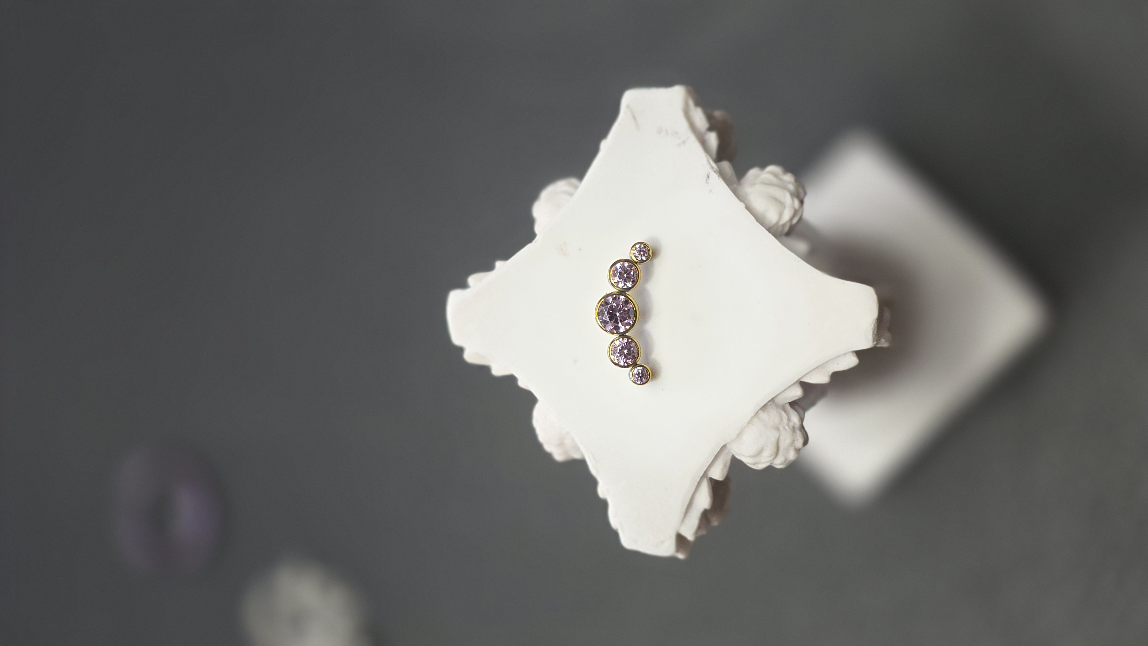 Top Moon Zirconia Rosa