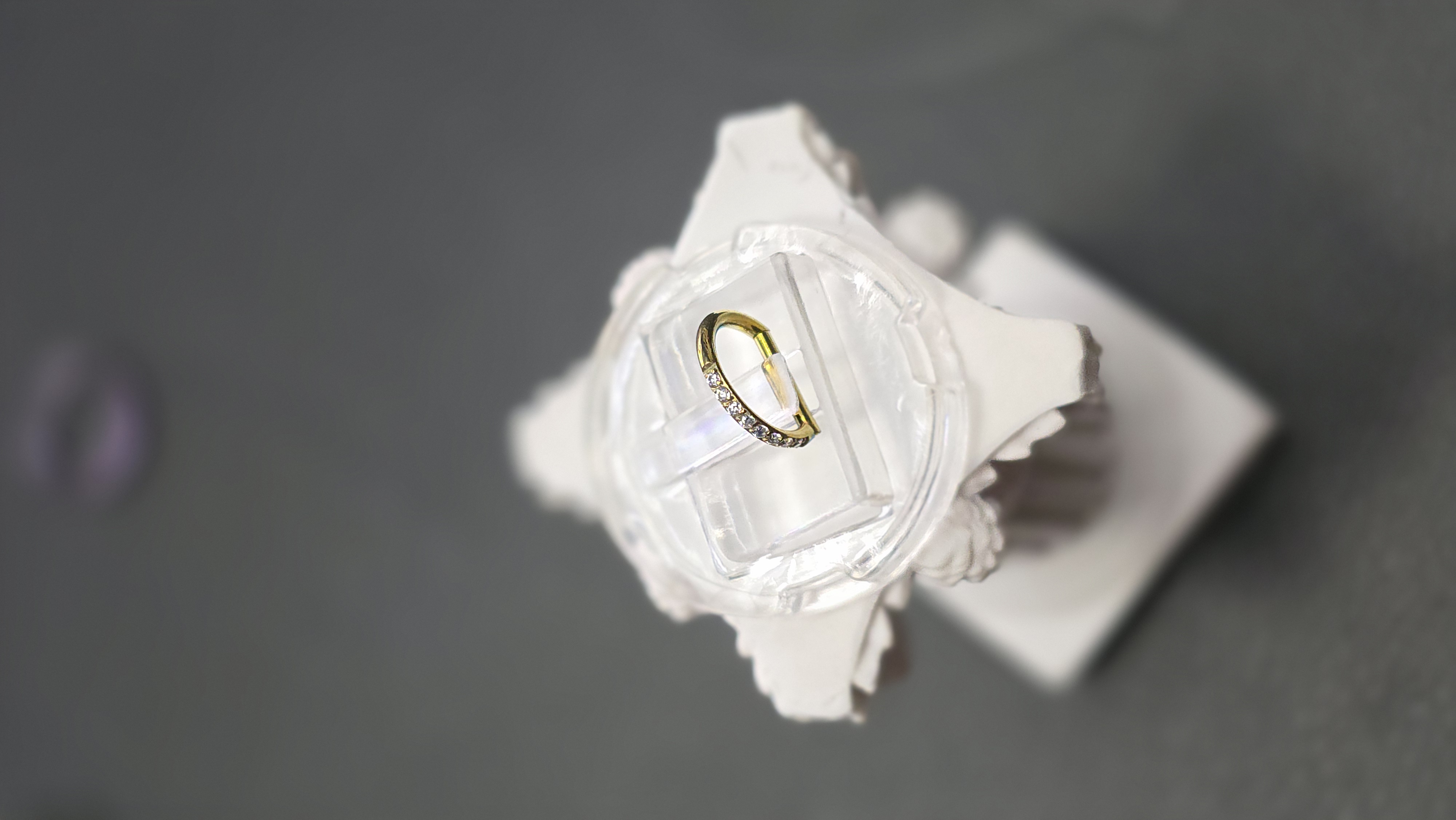 Argolla de Titanio Clicker Zirconia