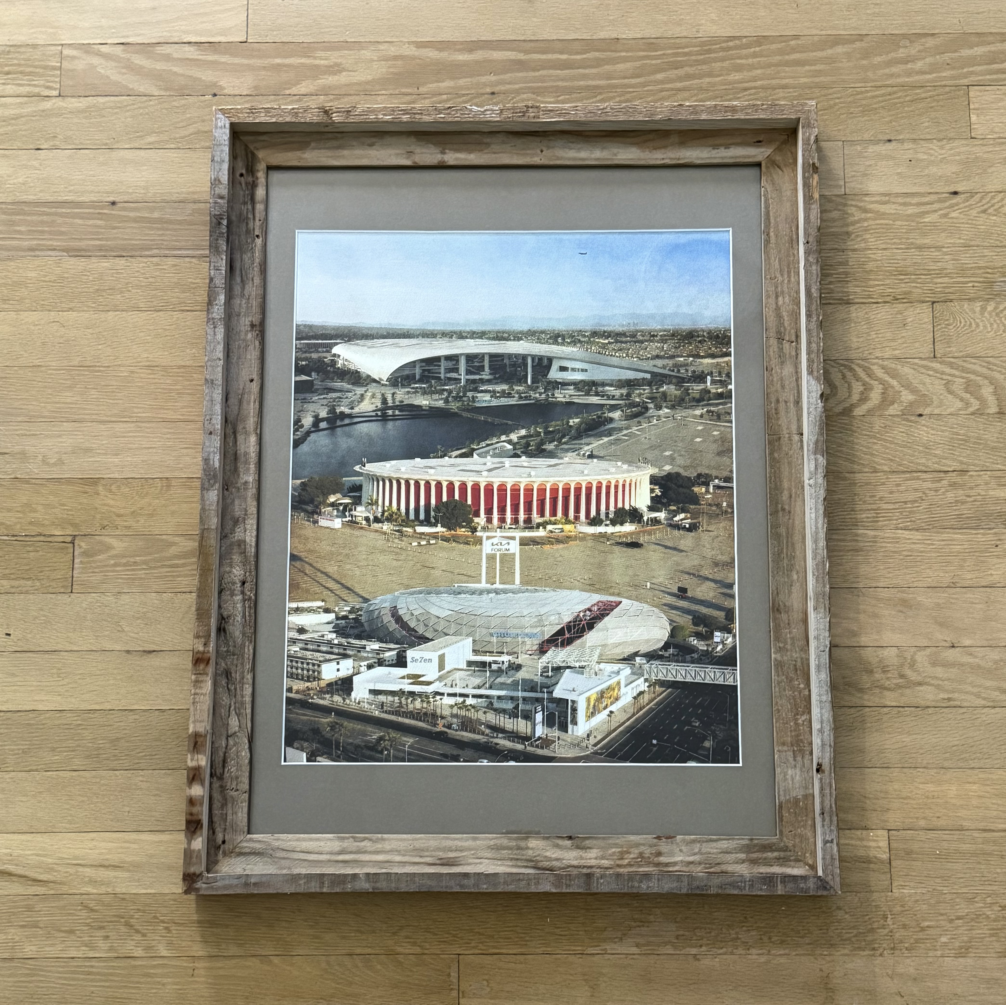 City of Champions Natural Wood 18 x 24