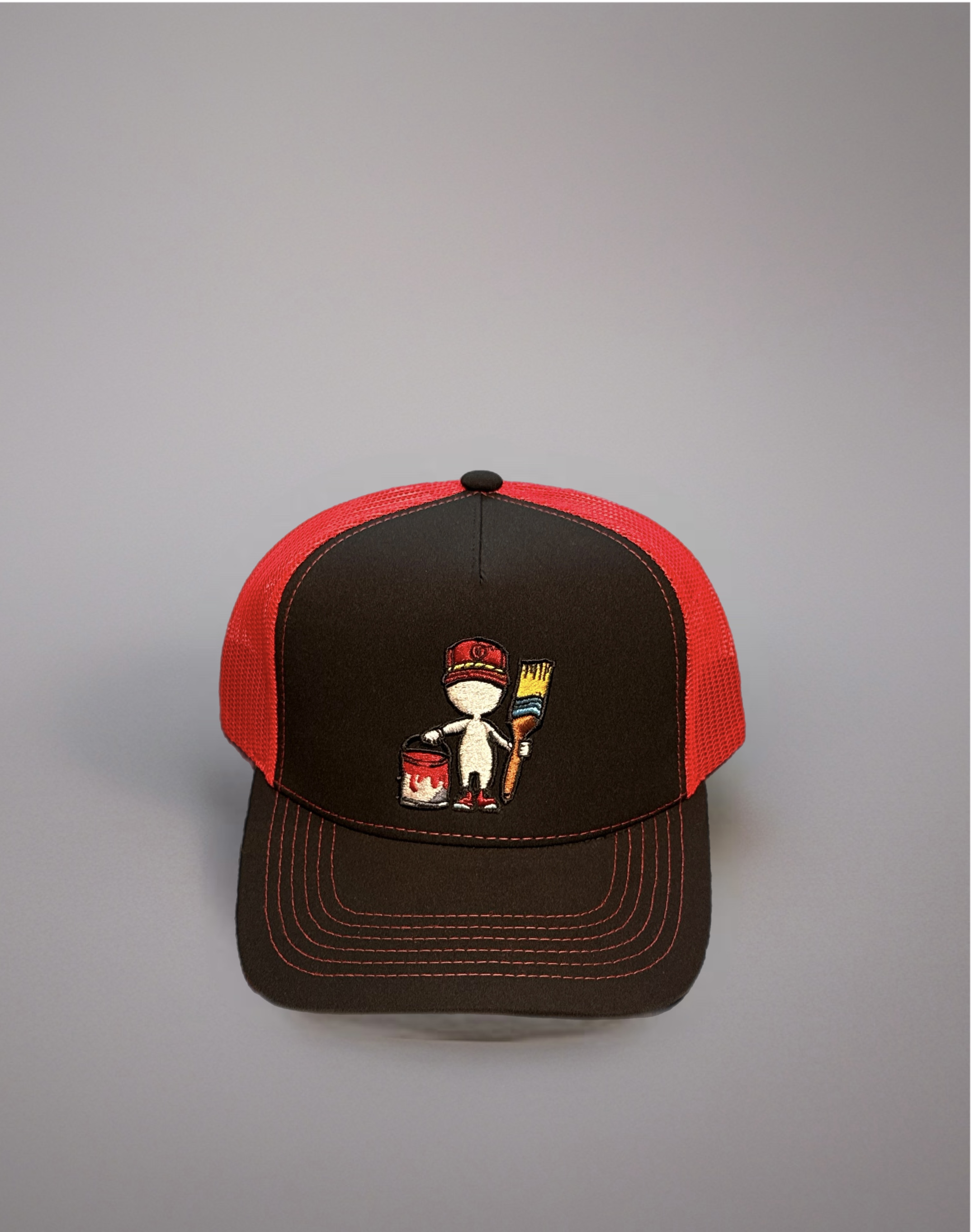 UTM Mascot Red and Black Trucker Snapback  
