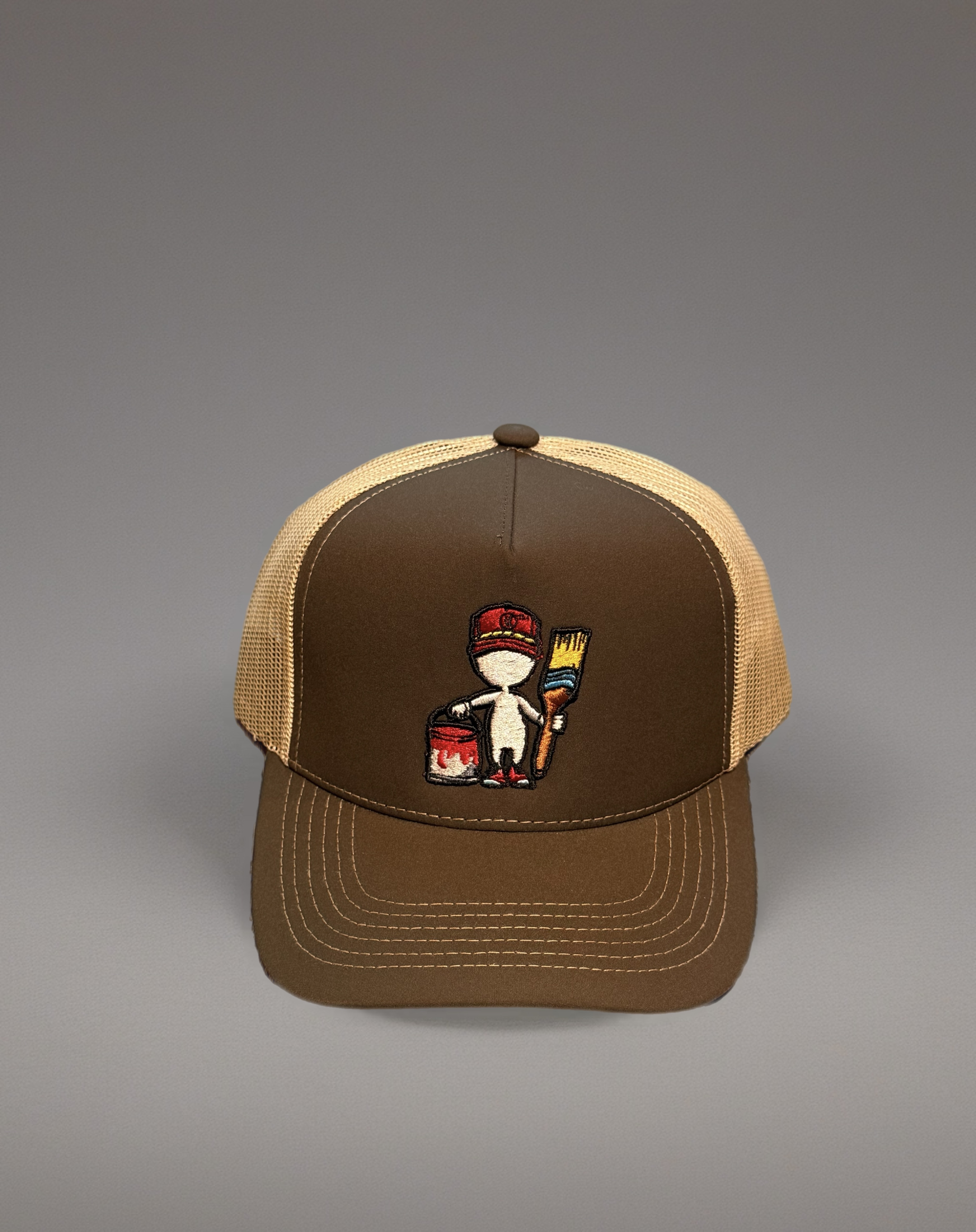 UTM Mascot Brown and Beige Trucker Snapback