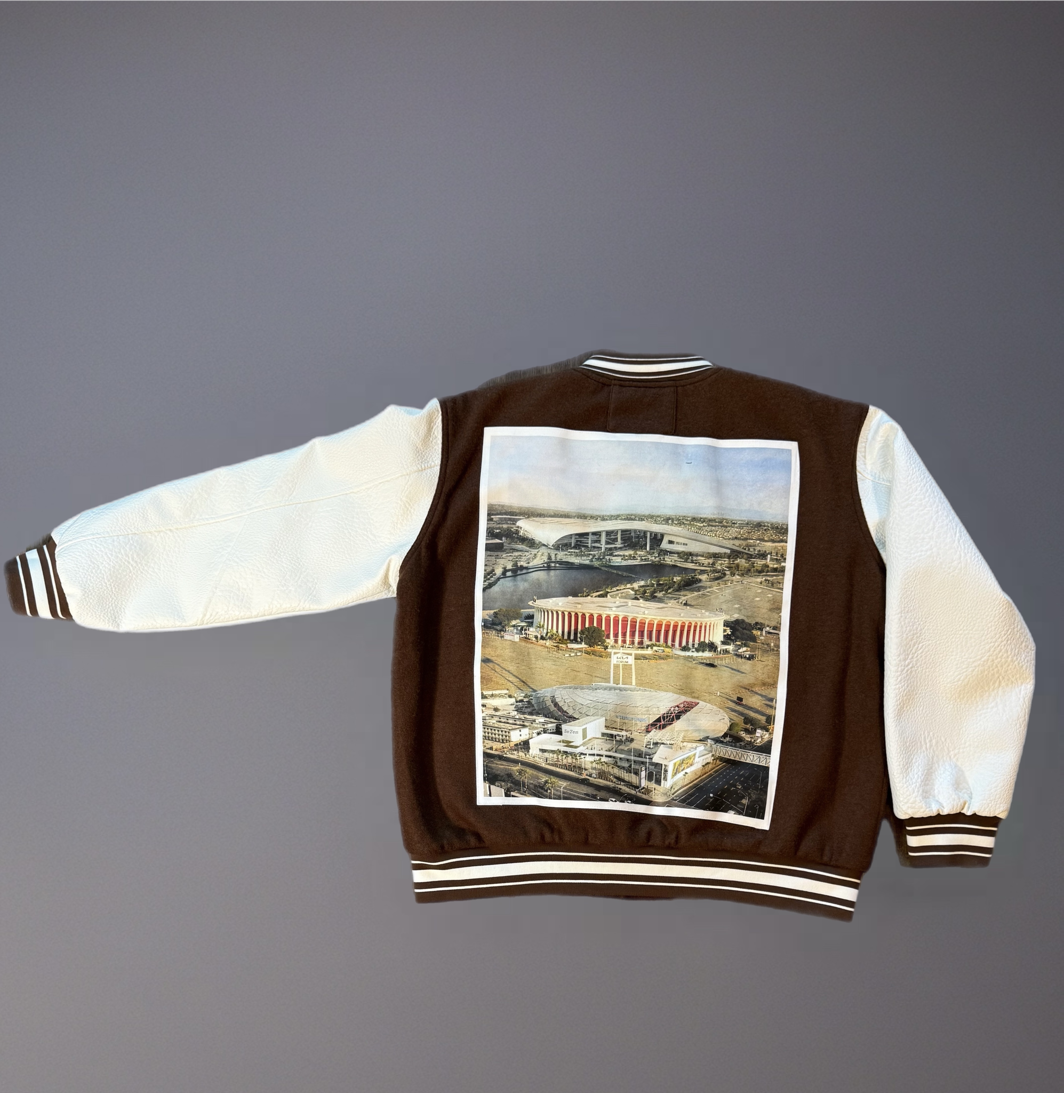 UTM Mascot City Of Champions  Brown Varsity Jacket 