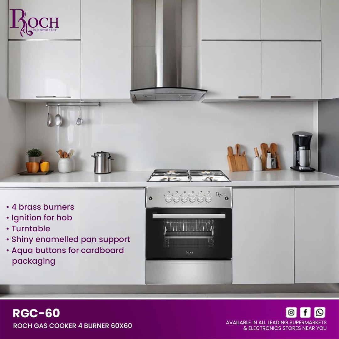 Roch 60X60 Gas cooker-3,700ghc