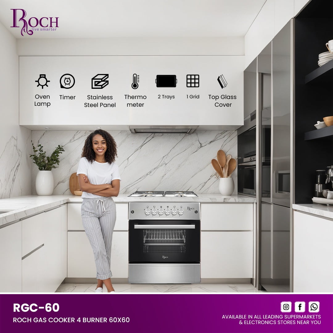 Roch 60X60 Gas cooker-3,700ghc