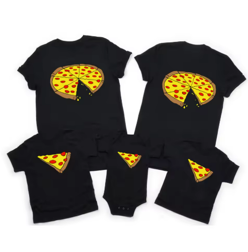 Family Pizza T-Shirt Set
