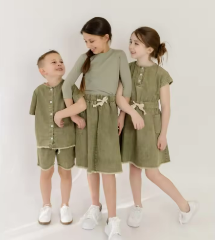 Children's Olive Green Denim Outfits