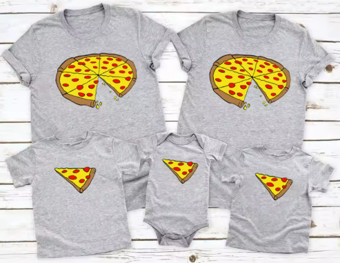 Family Pizza T-Shirt Set