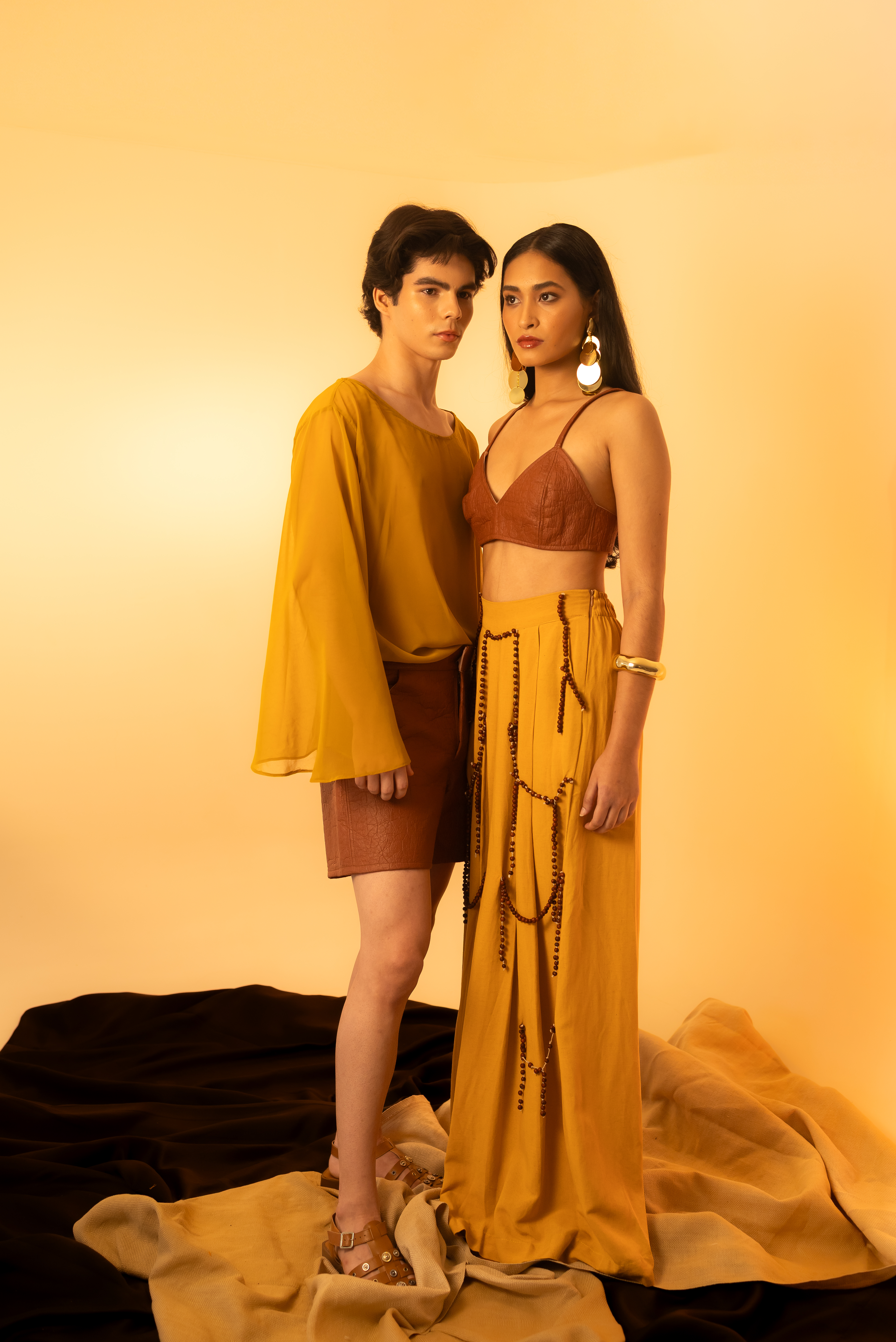 Camisa Canoa Tranparente Mostarda