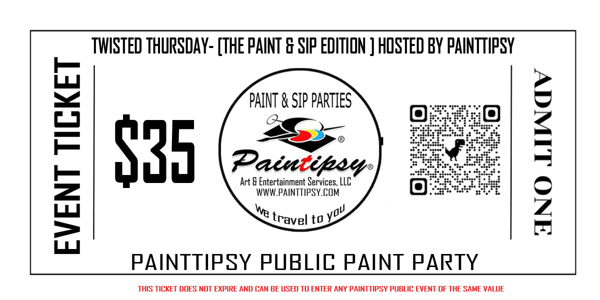 PaintTipsy Public Paint Party Event  General Admission Ticket