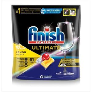 Finish Powerball Ultimate All In 1 Lemon Sparkle Dishwasher Tablets