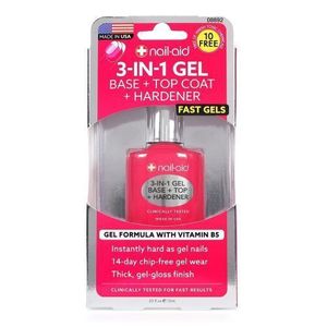Nail-Aid 3-in-1 Gel Base, Top Coat & Hardener