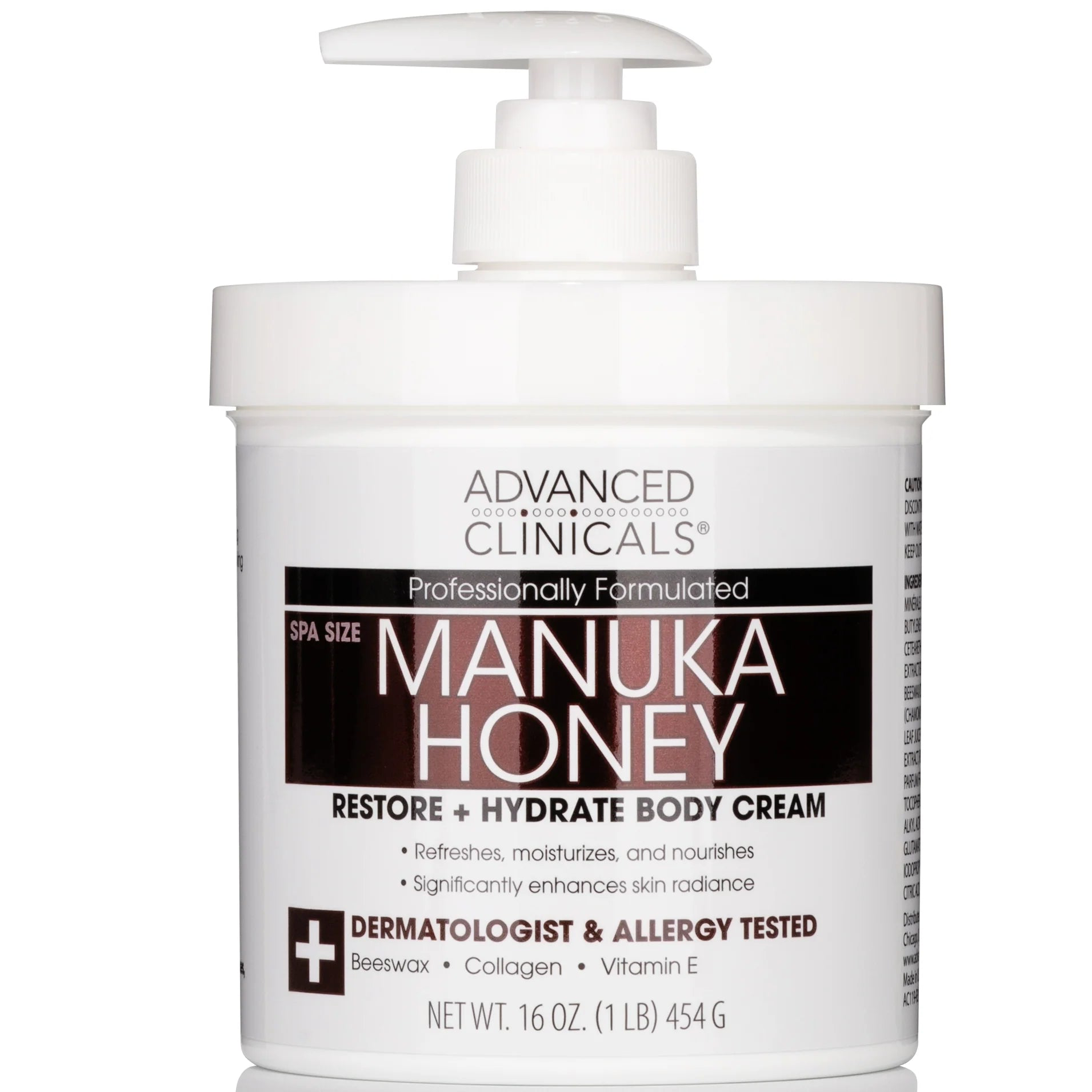 Advanced Clinicals Manuka Honey Body Cream