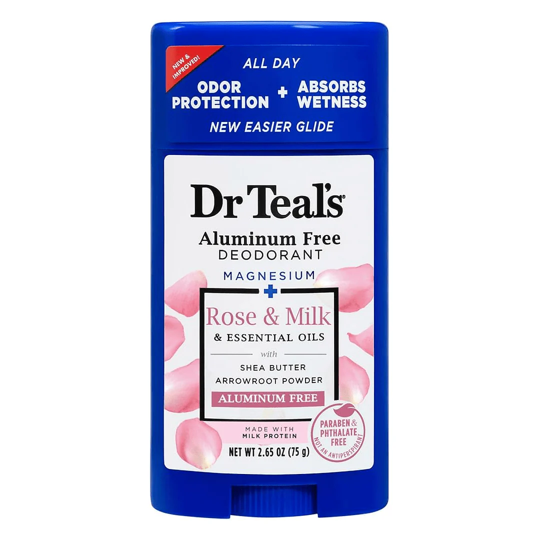 Dr Teal's Aluminum Free Deodorant Rose & Milk