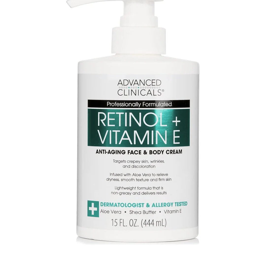 Advanced Clinicals Retinol + Vitamin E Anti-Aging Face & Body Cream