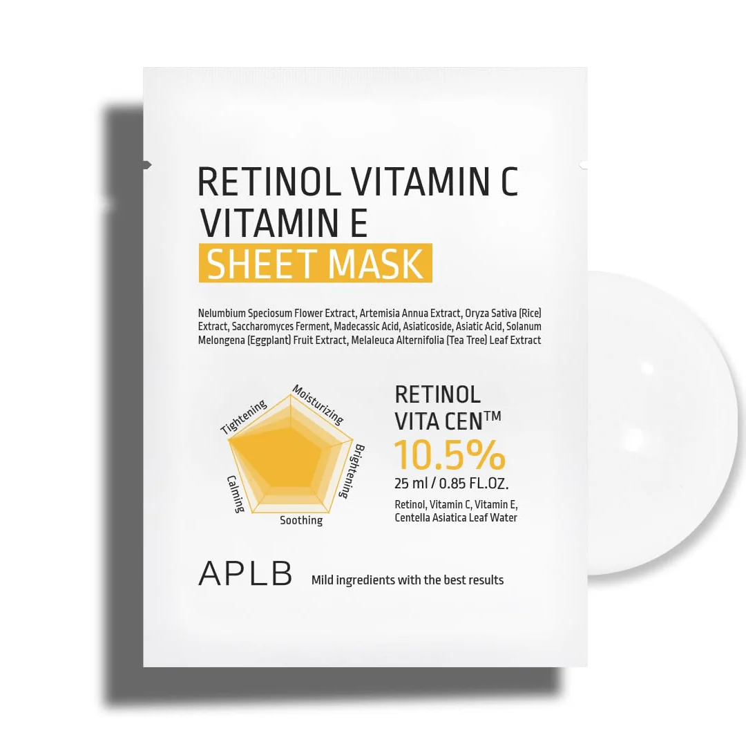 Retinol Vitamin C Vitamin E Sheet Mask