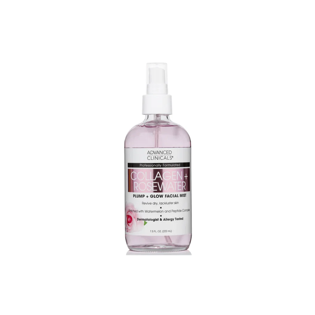 Advanced Clinicals Collagen + Rosewater Plump & Glow Facial Mist