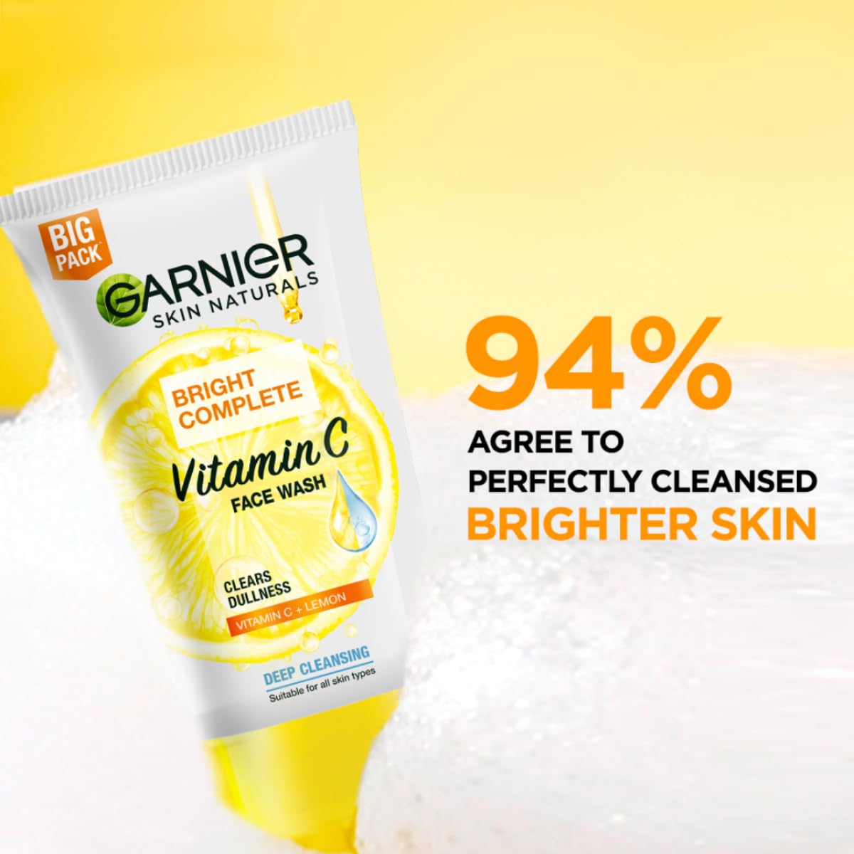 Garnier Bright Complete Vitamin C Face Wash 100g