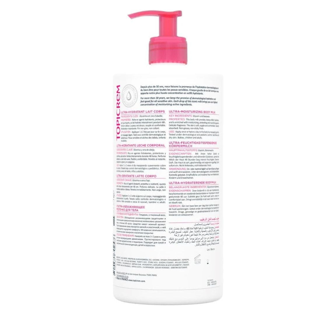 Topicrem Ultra Moisturising Body Milk 500ml