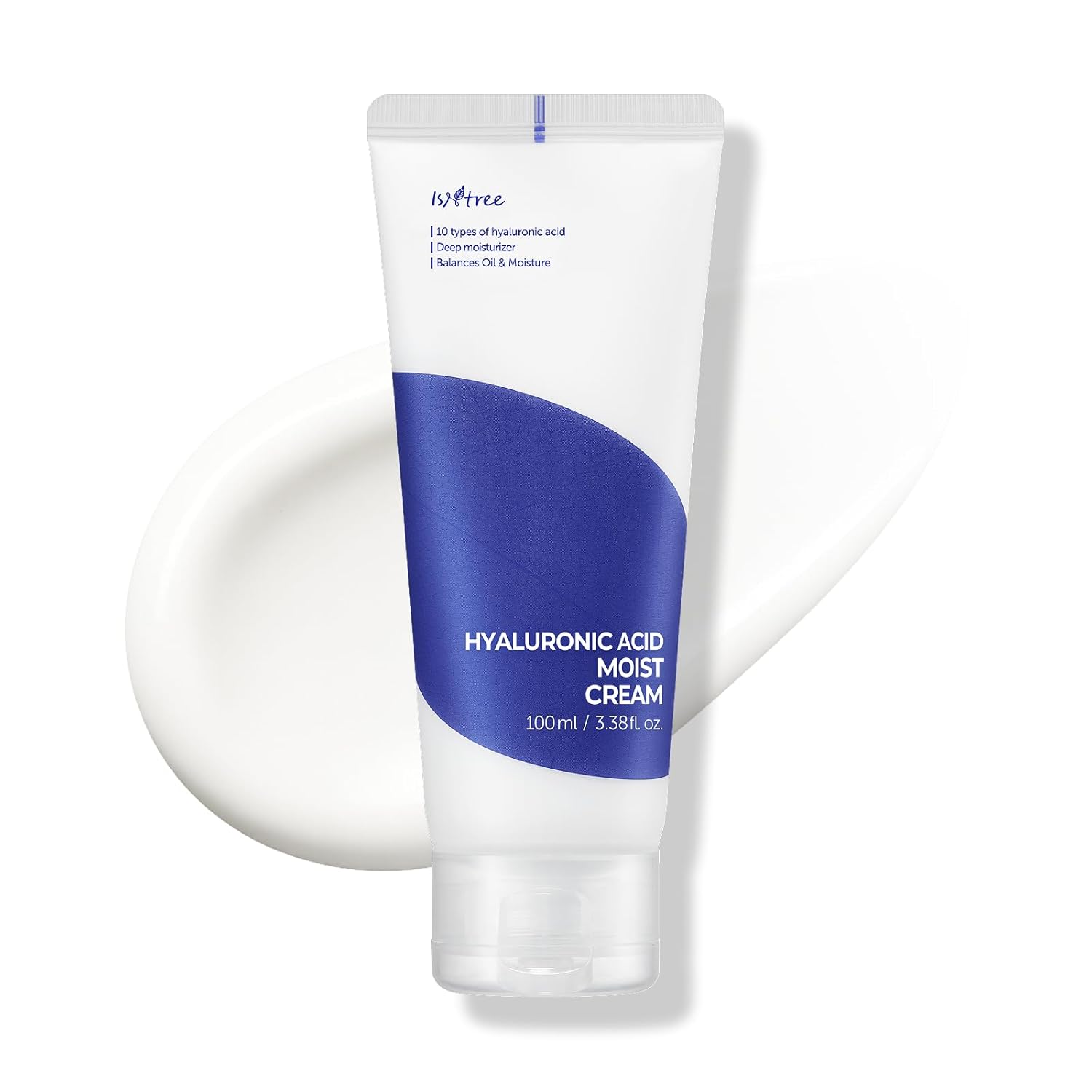 ISNTREE Hyaluronic Acid Moist Cream | Korean Face Moisturizer with Hyaluronic Acid | Deep Hydration, Fragrance-Free Moisturizer for Dry Skin, 3.38 fl oz