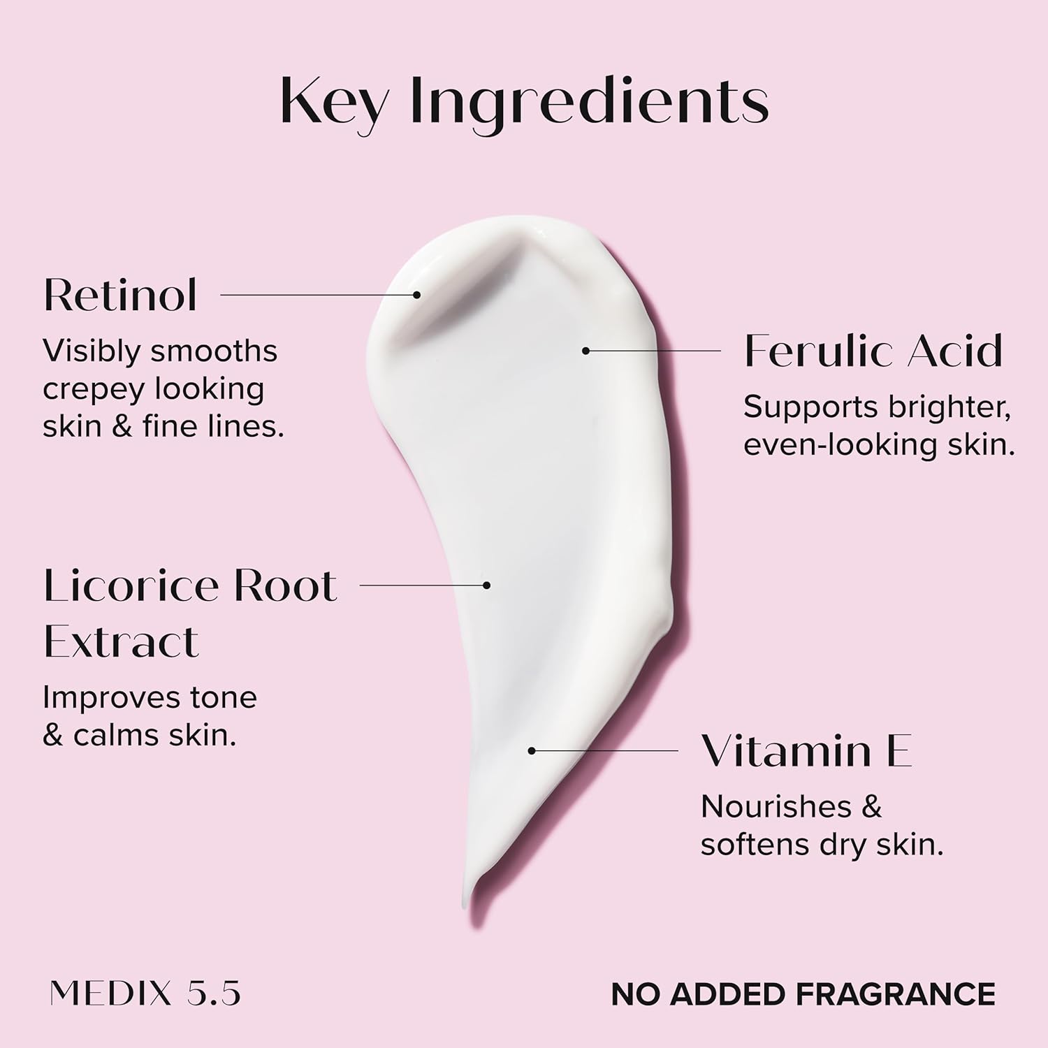 MEDIX Fragrance Free Retinol Face Moisturizer & Body Lotion Crepey Skin Care Treatment | Anti Aging Firming Retinol Cream For Face Targets Loose Crepe Skin, Wrinkles, & Fine Lines, 15 Fl Oz