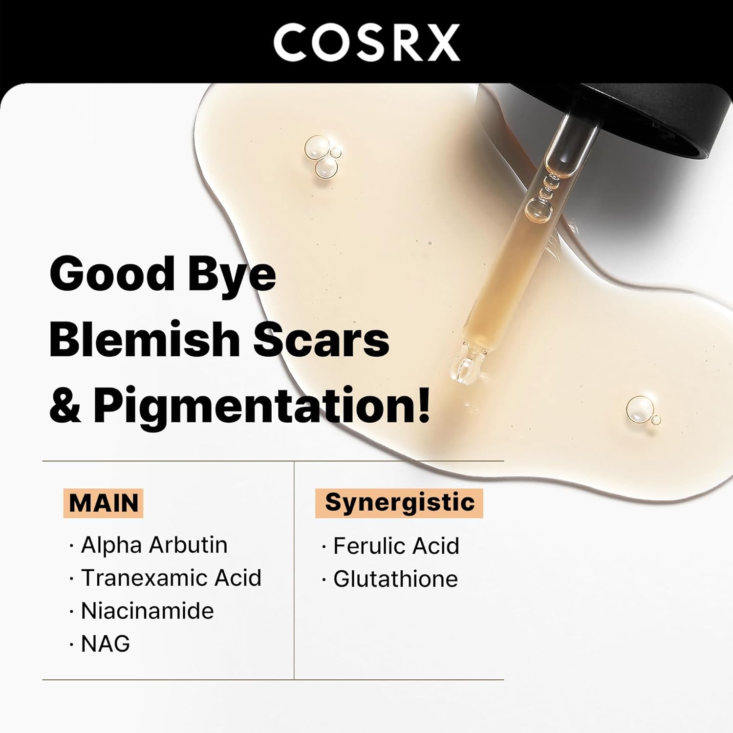 COSRX 2% Alpha Arbutin Discoloration Care Face Serum with Niacinamide, Glutathione & Tranexamic Acid, Serum to Target Dark Spots and Hyperpigmentation, Daily Korean Skin Care, 1.7 fl oz