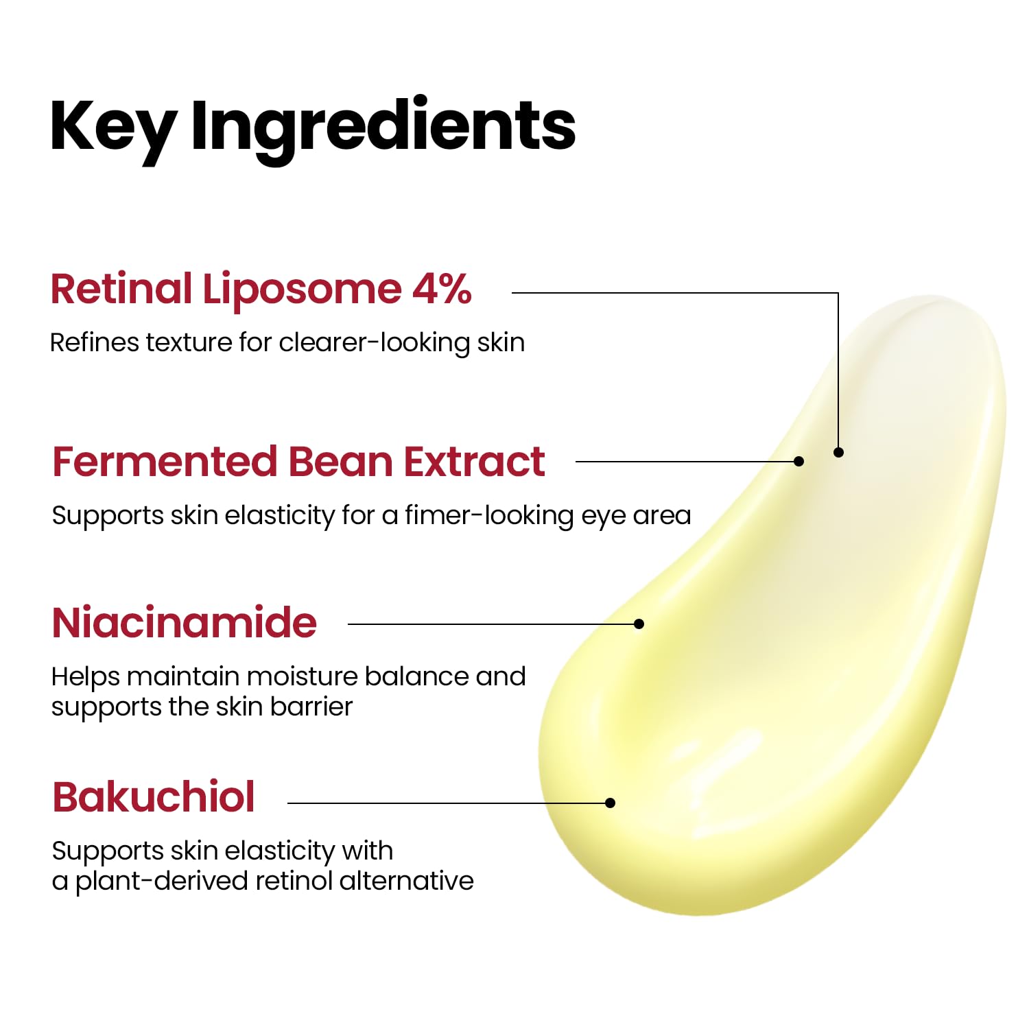 K-SECRET SEOUL 1988 Retinal Eye Cream | Retinal Liposome 4% for Dark Circles & Crow's Feet Care | Niacinamide, Bakuchiol, and Fermented Bean | Korean Skincare, 30ml / 1.01 fl oz