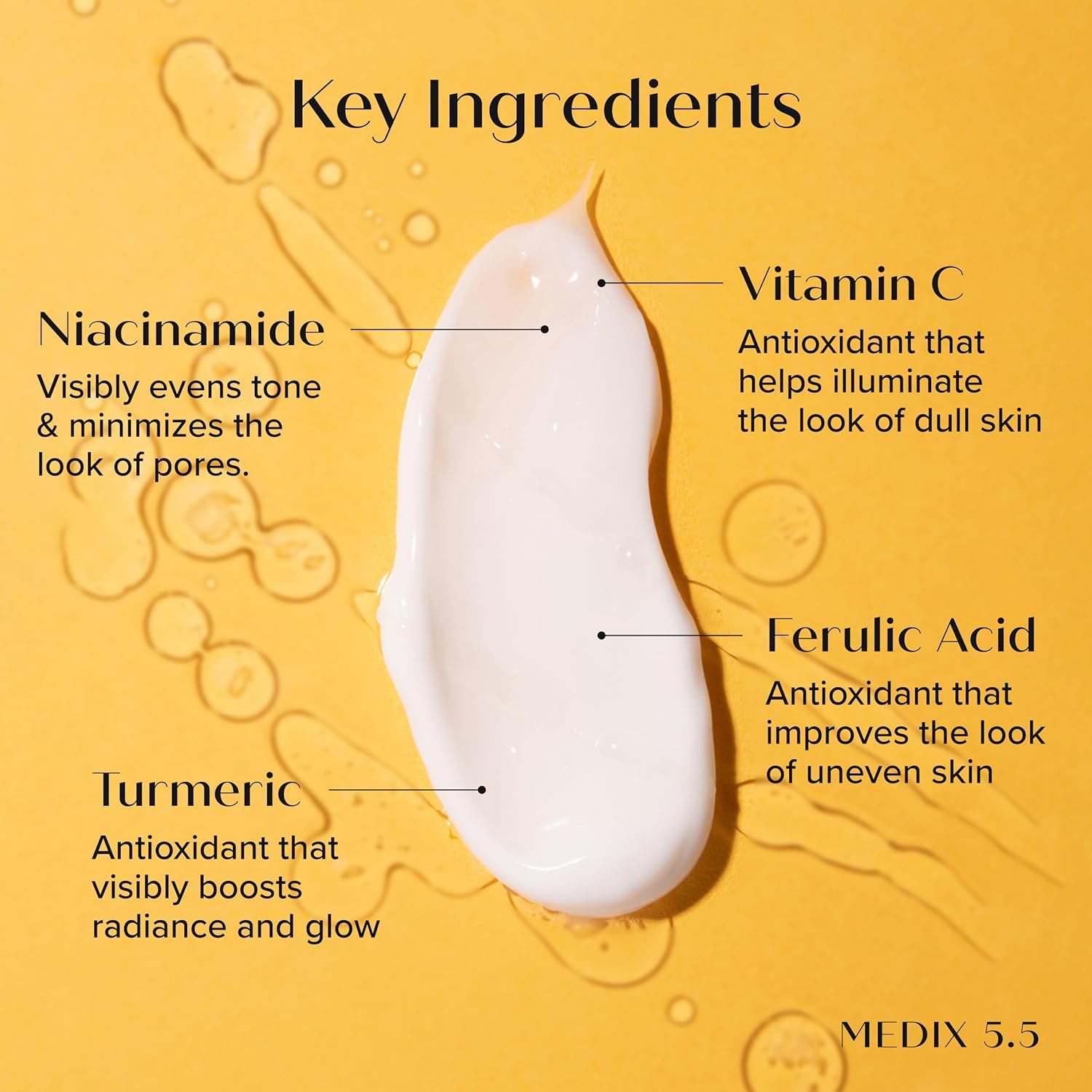 MEDIX Vitamin C Cream + Niacinamide Brightening Body Lotion | Anti Aging Moisturizer Vitamin C Lotion For Women & Men To Soften The Look Of Dark Spots, Wrinkles, & Uneven Looking Skin Tone, 15 Fl Oz
