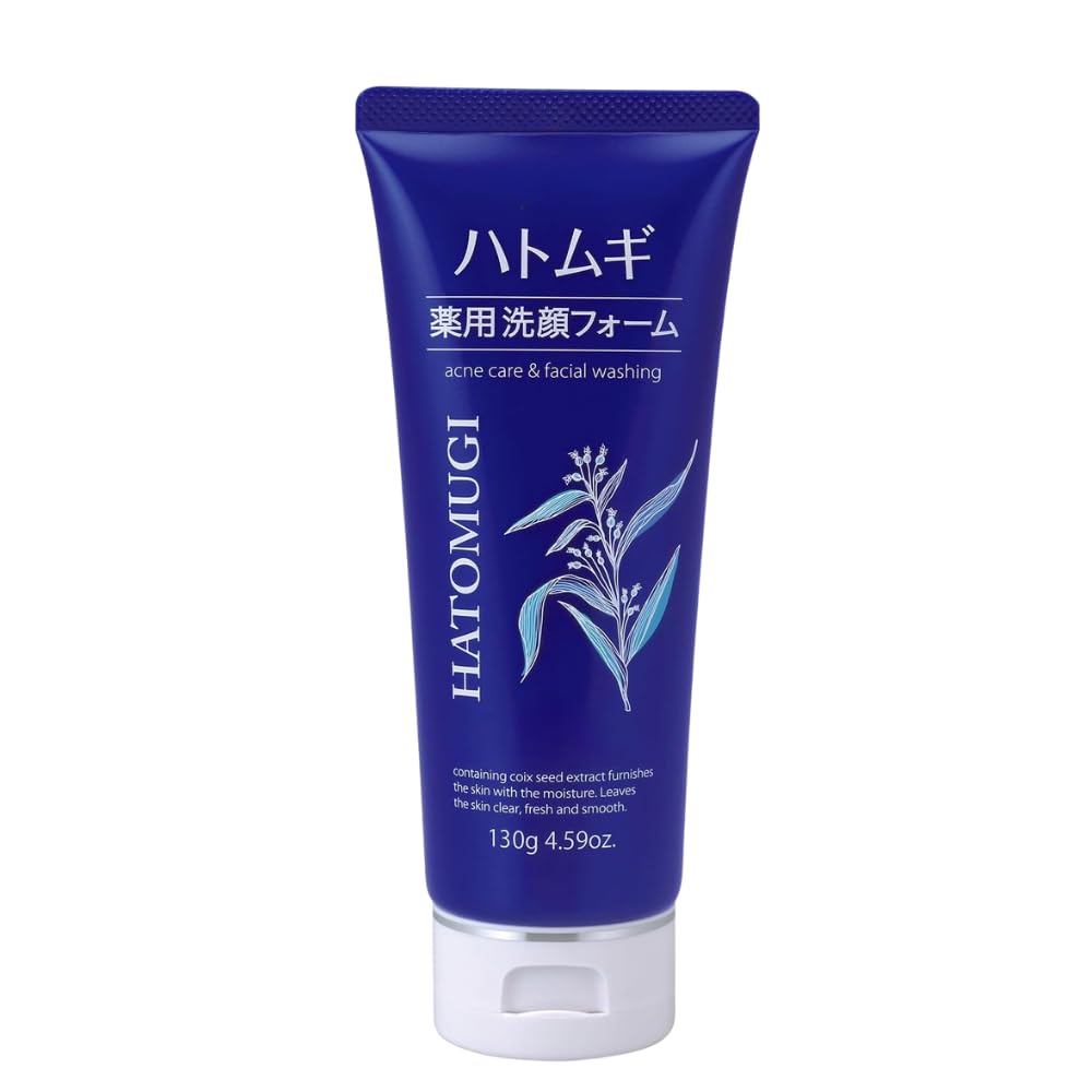 Hatomugi Face Wash Foam 4.59oz (130g), Acne Care, Kumano Yushi, Reihaku