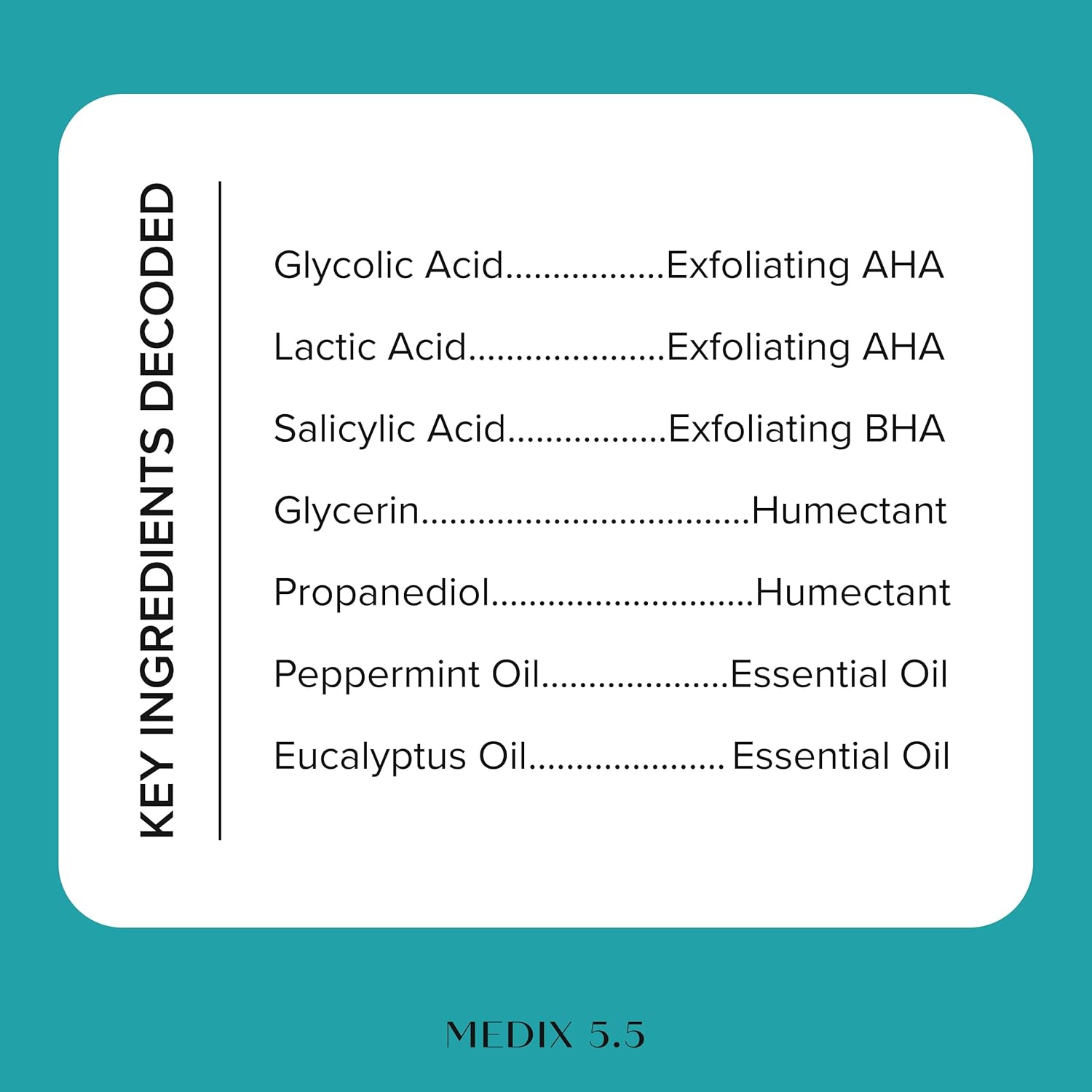 MEDIX 5.5 Glycolic Acid + Lactic Acid Exfoliating Body Wash Gel | KP Bump Eraser | AHA Exfoliant Skin Care Body Cleanser | Keratosis Pilaris & Acne | Anti Aging AHA Foaming Body & Face Wash, 15 Fl Oz