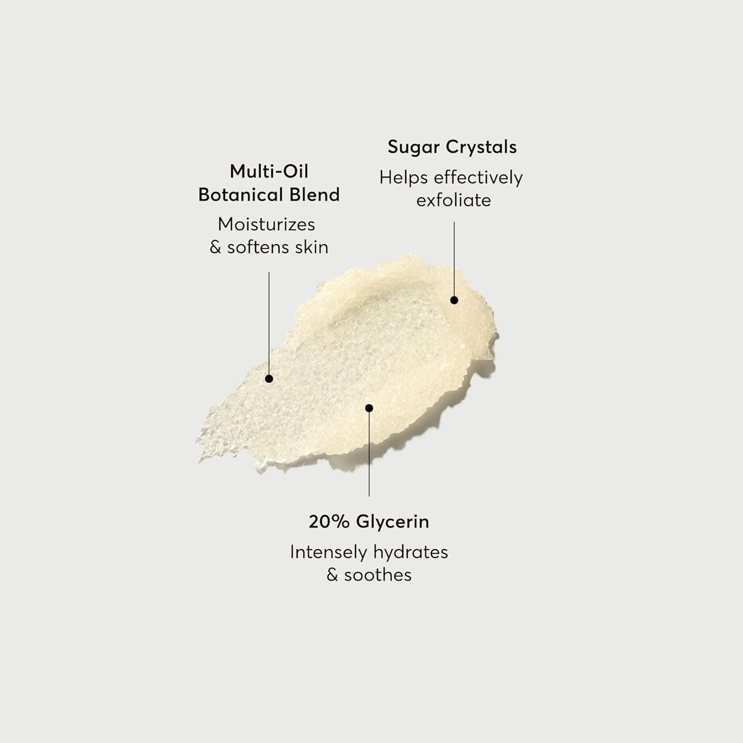 Naturium Glow Getter Body Scrub, Exfoliating Sugar Crystals with Linoleic-Rich Oils, Glycerin & Squalane, 226 g / 8 oz