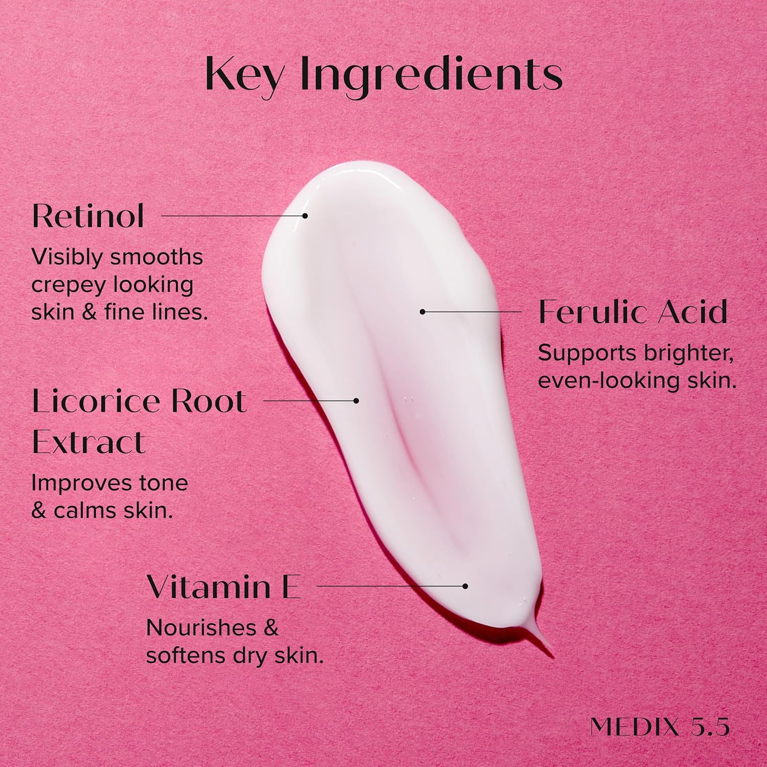 Medix 5.5 Retinol Body Lotion Firming Moisturizer | Crepey Skincare Treatment | Retinol Body Cream | Anti Aging Firming Cream For Women Targets Look Of Crepe Skin, Wrinkles, & Sagging Skin, 15 Fl Oz