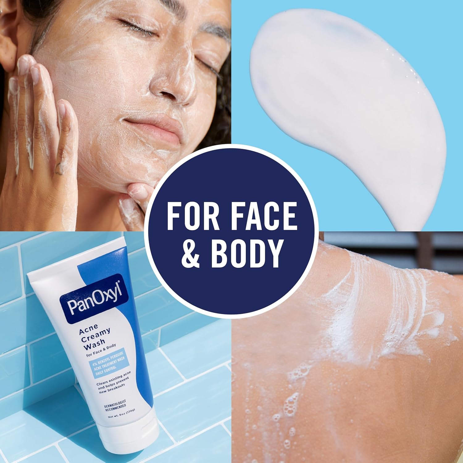Panoxyl Acne Creamy Wash, For Face & Body 6-Ounce