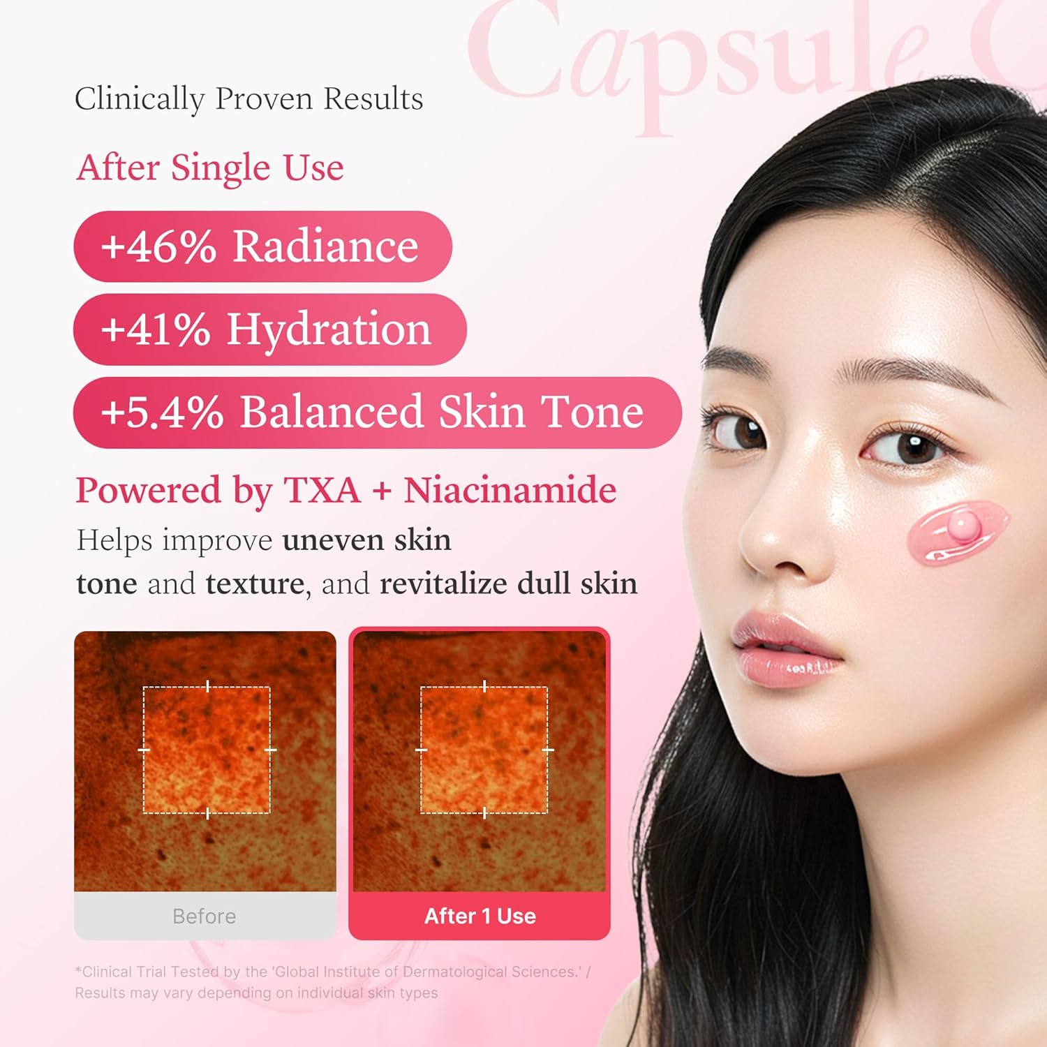medicube Capsule Cream with TXA + Niacinamide | Dual Radiance Moisturizer Ideal for Use After Spot Care, Uneven Skin Tone & Texture & Hydration | 99% Pure Tranexamic Acid | Korean Skincare, 1.94 oz