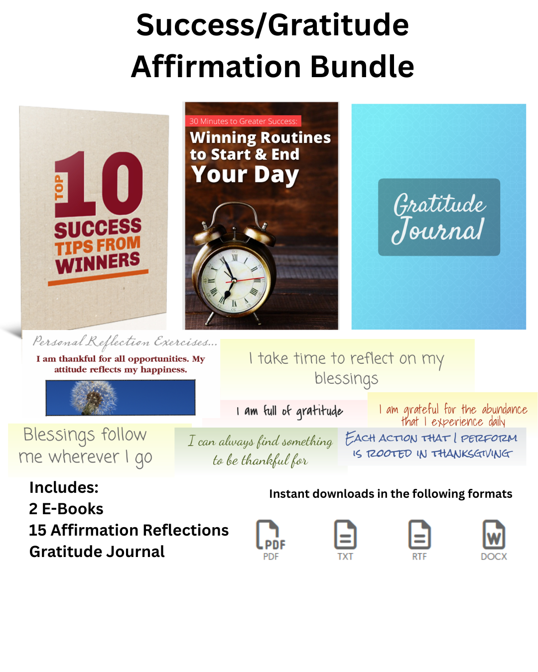 Success Gratitude Affirmation Bundle