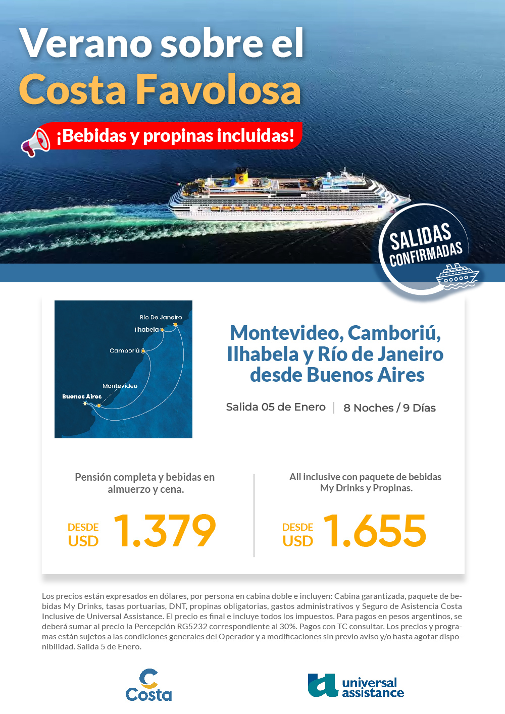 Crucero Costa Favolosa