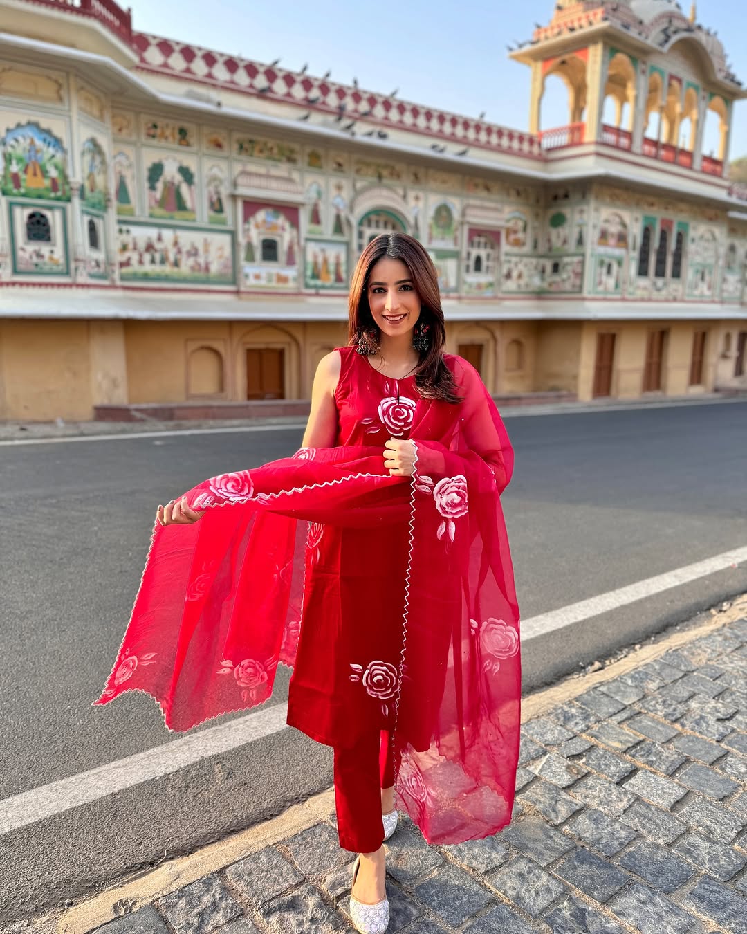 Red Ethnic Suit