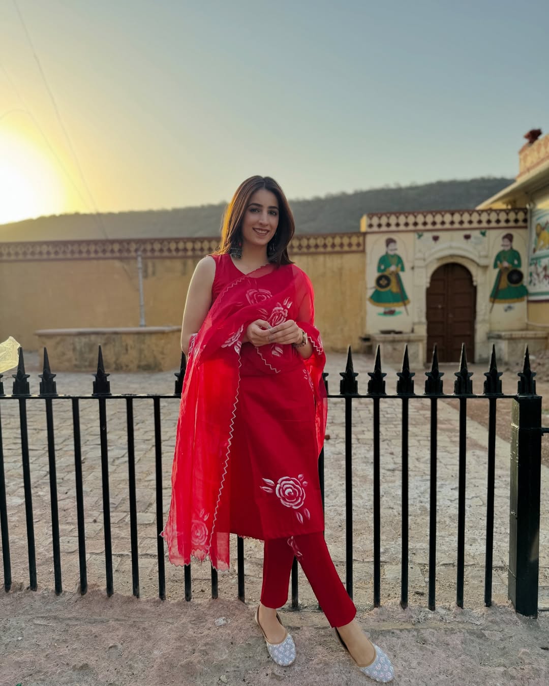 Red Ethnic Suit